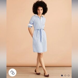 Brooks Brothers Striped Cotton Shirt Dress